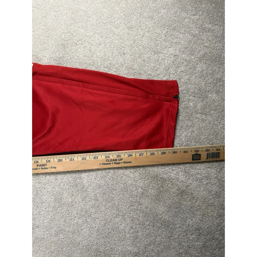Adidas Track Pants‎ Mens 2XL Red AEROREADY Mesh Stripe Ankle Zip Pockets GT6841